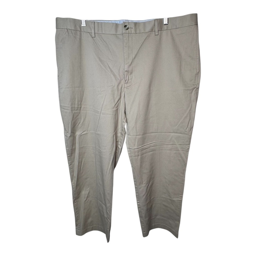 Savane Men's Khaki Straight Fit Stretch‎ Cotton Blend Dress Pants Size 42x30